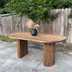 Handcrafted Custom Solid Wood Dining Table - Modern Farmhouse - Built To Order 
