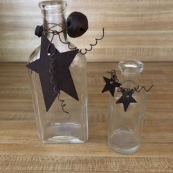 Vintage Jars with Metal Stars