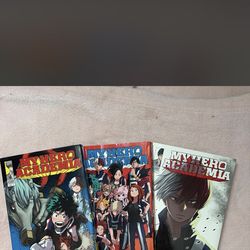 My Hero Academia Manga Volumes 3, 4, & 5