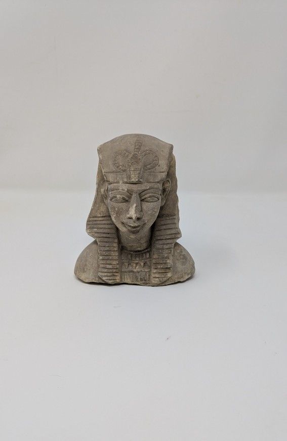 Antique Sandstone Carving: Egyptian Pharaoh | Grand Tour Era (c. 1780-1920s)