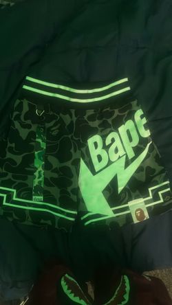 Grey & Black Bape Shorts