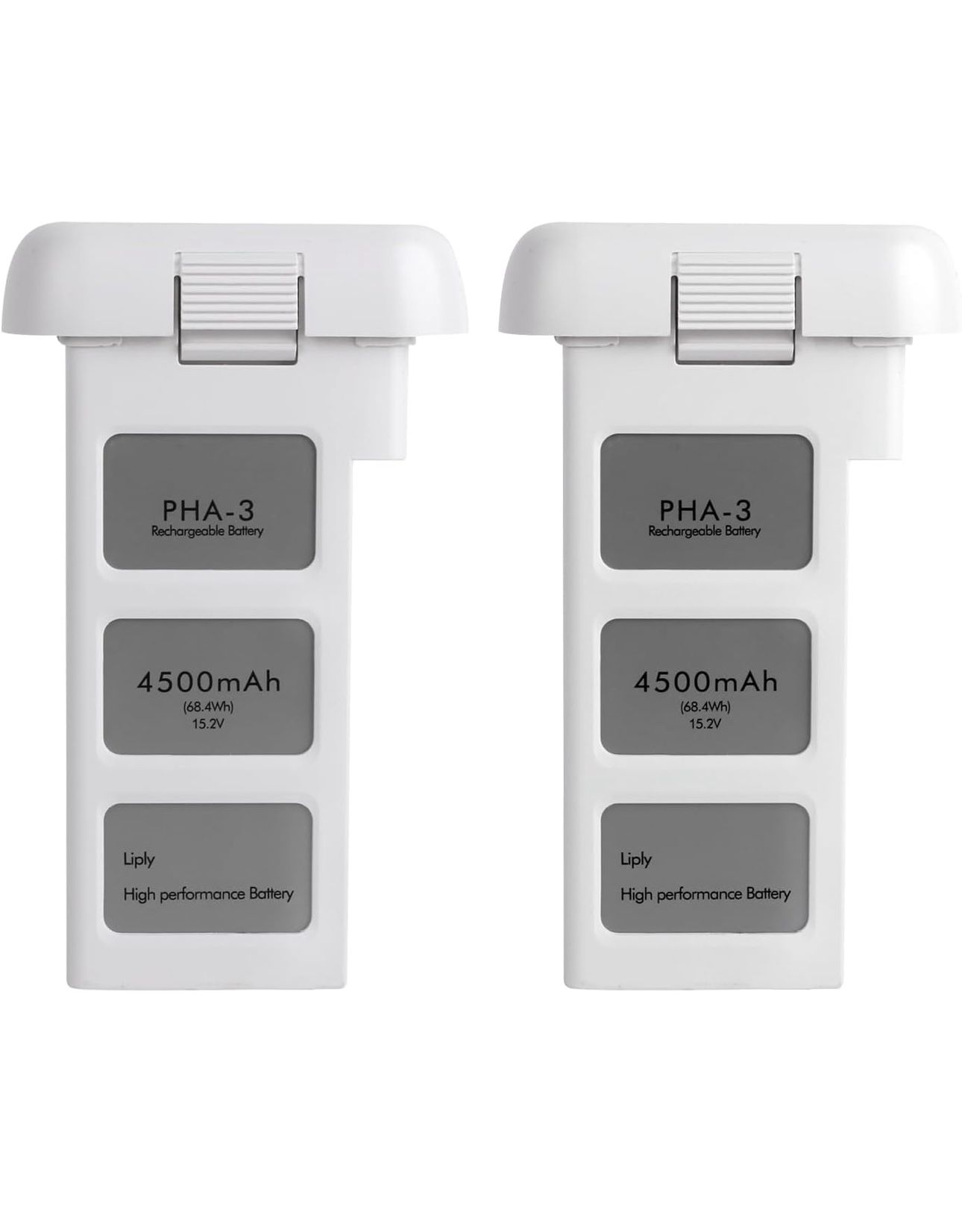 Replacement for DJI Phantom 3 Battery, 4500mAh, 2-Pack, Compatible with DJI Phantom 3 Professional, Phantom 3 Advanced, Phantom 3 Standard, Phantom 3