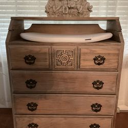 Solid Oak Baby Changing Table