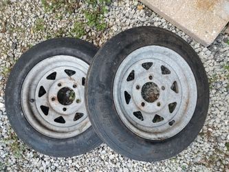 4.80-12 Carlisle Sport Trail 5 lug Galvanized Boat Trailer Tires Pair