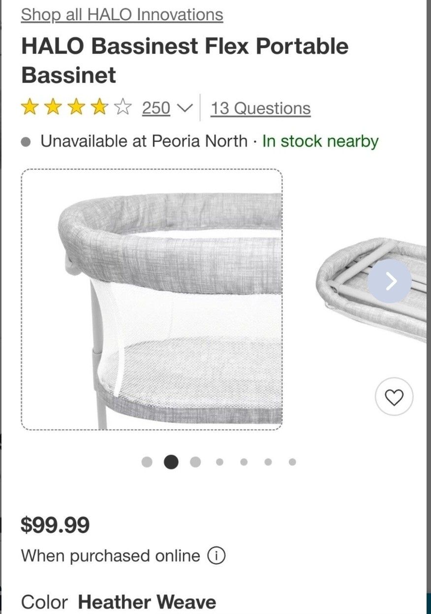 Graco Foldable Travel Bassinet - Like New