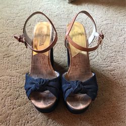 Michael Kors  Denim Sandals Size 7 .