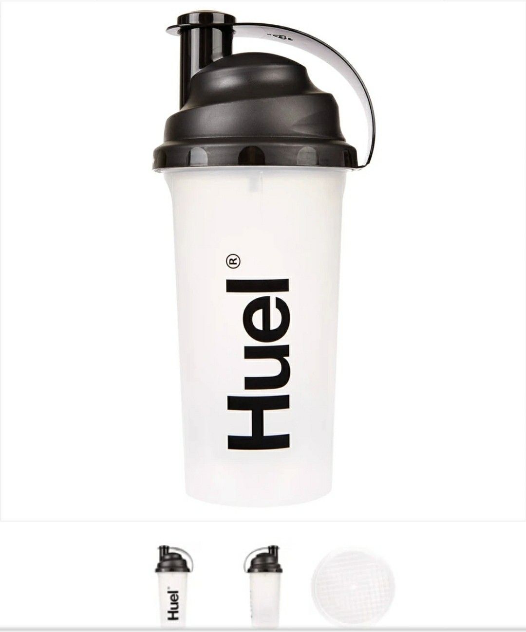 Huel shaker with grate
