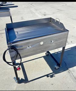Steel Propane Flat Top Griddle on Wheels/ 20x36 griddles
