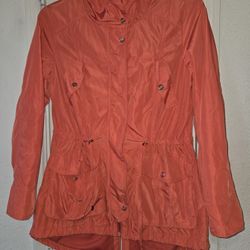 Steve Madden Solid Anorak - Women's Coats & Jackets in Coral size M