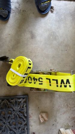 Yellow Ratchet Tie-Down Strap WLL 5400
