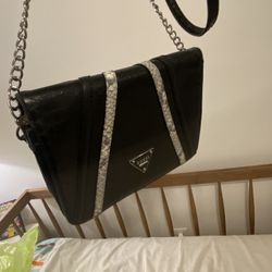 Guess Black Snakeskin Purse