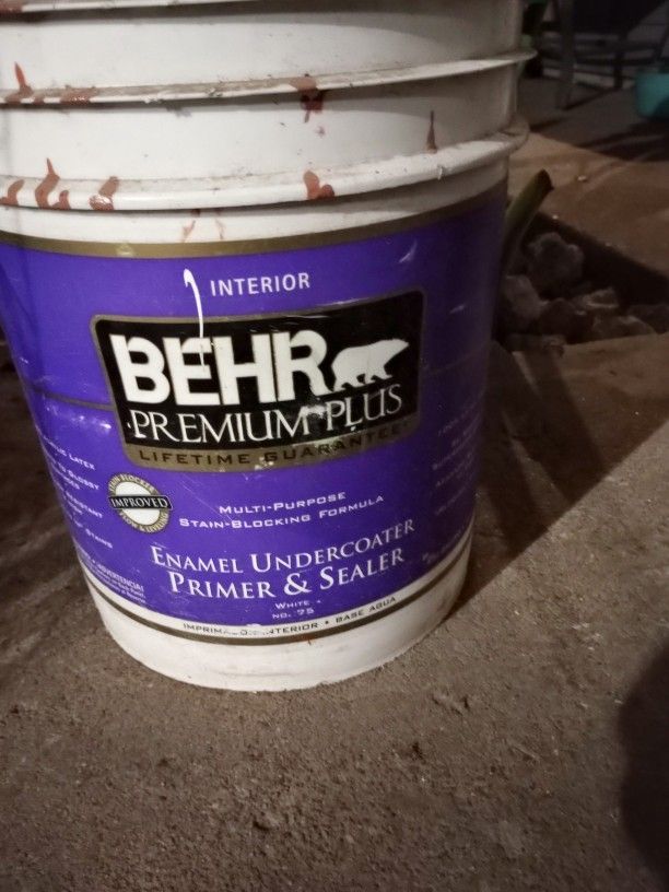 4.32 Gallons Behr Premium Plus Interior Paint, Primer And Sealer