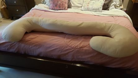 Leachco Snoogle Original Maternity/Pregnancy Total Body Pillow, Ivory 60 Inch

