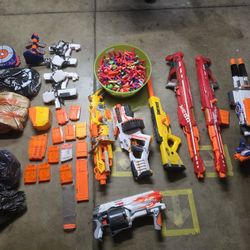 Huge Nerf Lot!!!! - Over 60+ Blasters. Mags, Darts, Accessories 