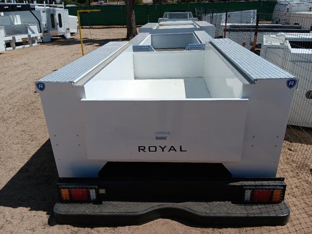 The "ROYAL UNIQUE CUSTOM W/ TALL H.D. WORK PLATFORM GATE" Utility Bed. auto parts accessories
