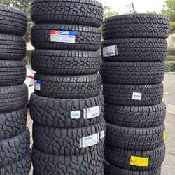 35X12.50R20 SET OF 4 MUD TIRES WITH INSTALLATION AND BALANCING 