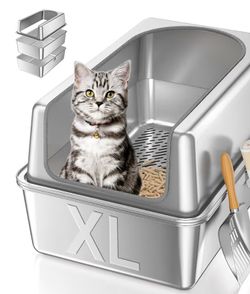 New Stainless Steel Pine Pellet Sifting Litter Box