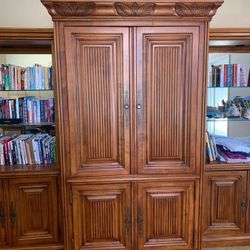 Entertainment Center TV Armoire + 2 Bookcases [MUST GO]