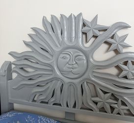 Solid Wood Antique Head Board Mexican Art