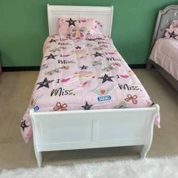 White Twin Size Bed. Ask For The Price 