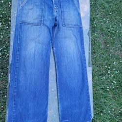 Pair of Levi's Vintage Trademark Kickdown Jeans (W34 L32)