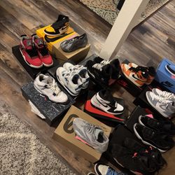 Jordan’s, Yeezy, Nike, Foam Runners, Jordan 1s, Jordan 4s, Jordan 5s, Jordan 11s