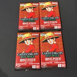 One Piece Carrying On His Will OP-13 Booster Packs SEALED