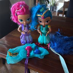 Shimmer And Shine Motion Dolls With Accessories