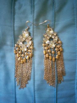 Gold diamond earrings