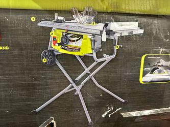 Used Ryobi 10” extended capacity table saw with stand might be missing stand screws $180 (financing available)