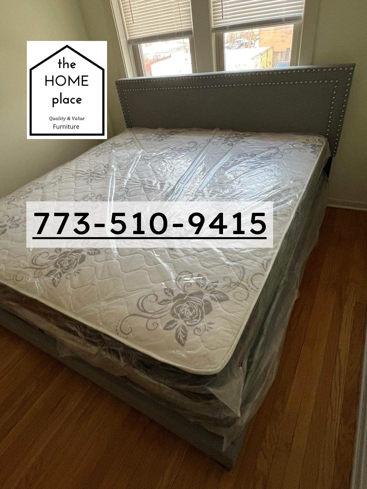 🚨 HUGE SALE 🚨 Brand New Queen Bed Frame With Mattress And Box Spring In Stock NOW !!!