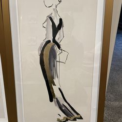 Z Gallerie Gold Framed Art / Painting - $120 Retail