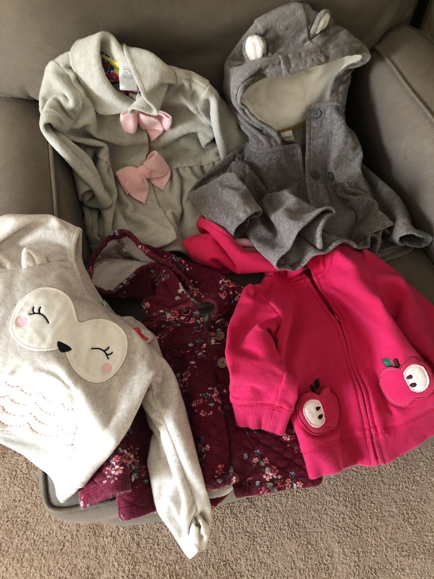12 month girls jackets and sweater