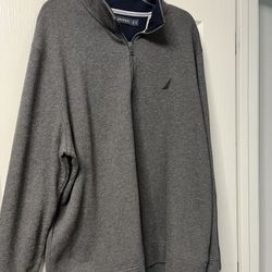Men’s Gray Nautica XL Gray 1/4 Zip Sweatshirt. Like New