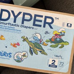 Dypers size 2, 72 count diapers