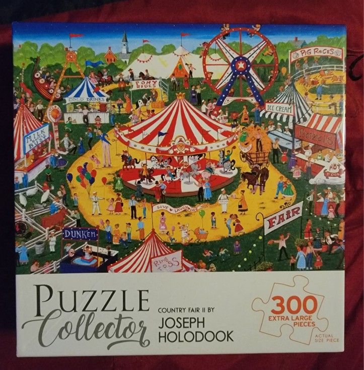 Puzzle Collector Joseph Holodook 500pc Country Fair II CraZArt Artist Series/New