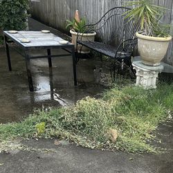 Bench And table Outside
