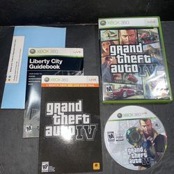 Microsoft Xbox 360 Grand Theft Auto IV Complete In Box With Map + Unused Xbox Live Gold 