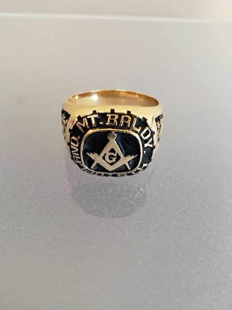 Solid 14k Gold Masonic Ring