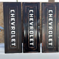 C10 VINTAGE CHEVROLET GREAT CHRISTMAS GIFT  WALL ART 10”X30” METAL TAILGATE MANY COLORS AVAILABLE 