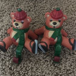 Ice Skating Bears Ceramic 