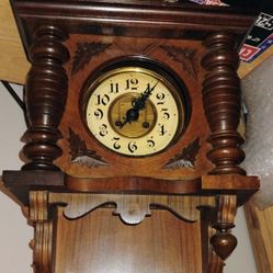 Antique 100+ Yr Old Wall Clock Adler Gong 