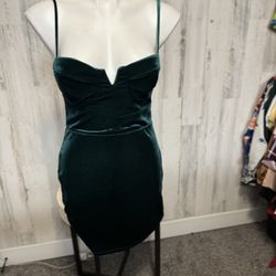 Velvet Green Dress 