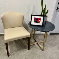 Black Marble Side Table