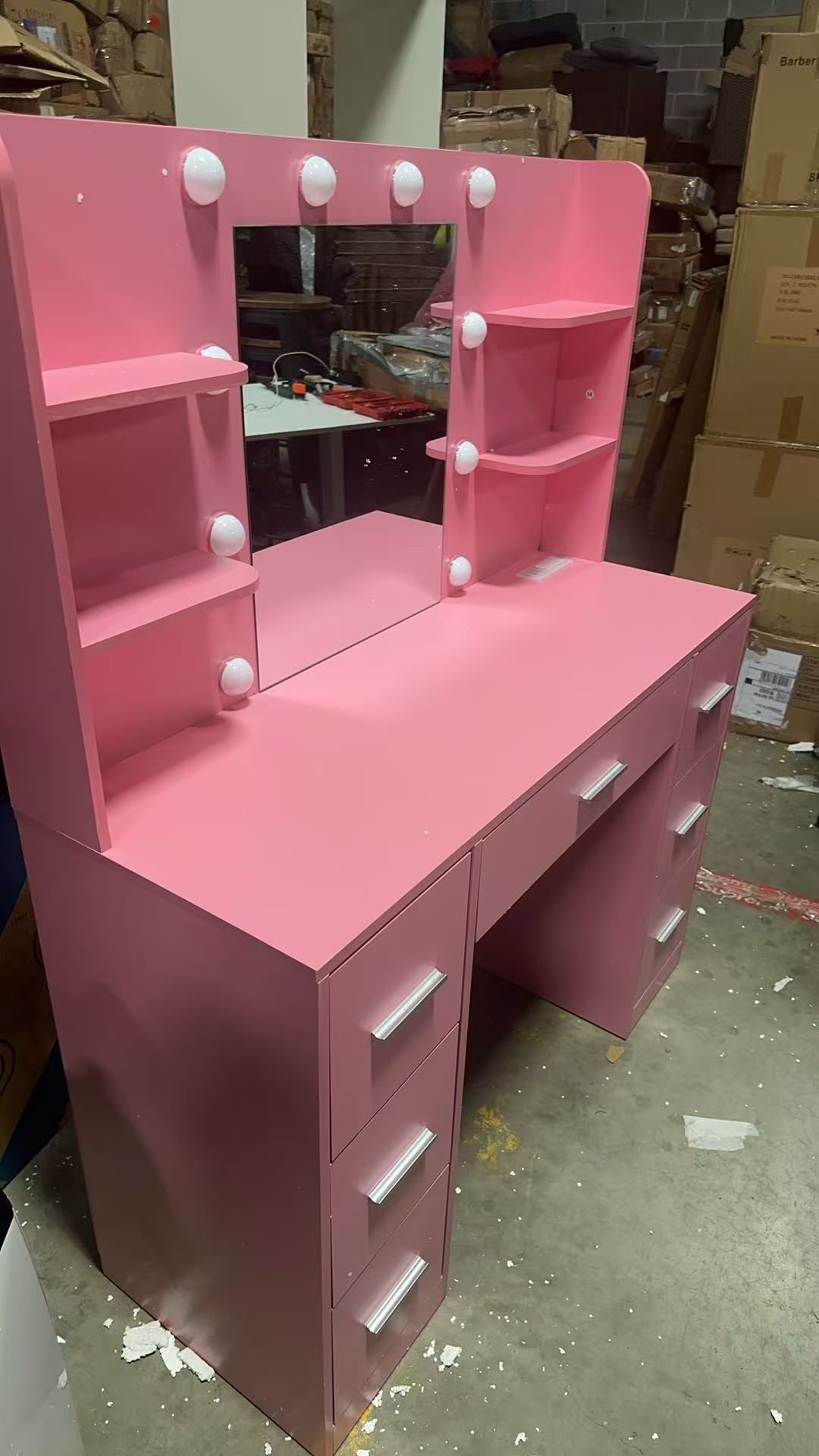 Makeup Vanity Bedroom Dressing Room (Pink)