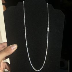 S925 Silver Moissanite Tennis Chain 