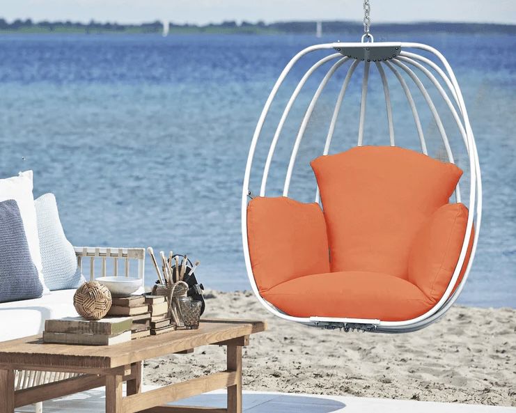 Egg Chair Basket And Cushion - Orange (READ THE DESCRIPTION)