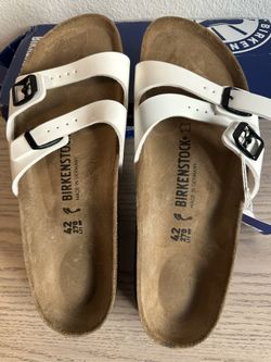 Birkenstock Ibiza White Sandals Women's Size 11 New Authentic No Box