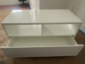 CB2 Crate and Barrel white gloss media console