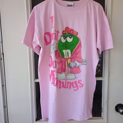 VTG Pink M&M Women's T-shirt One size I Don't Do Mornings